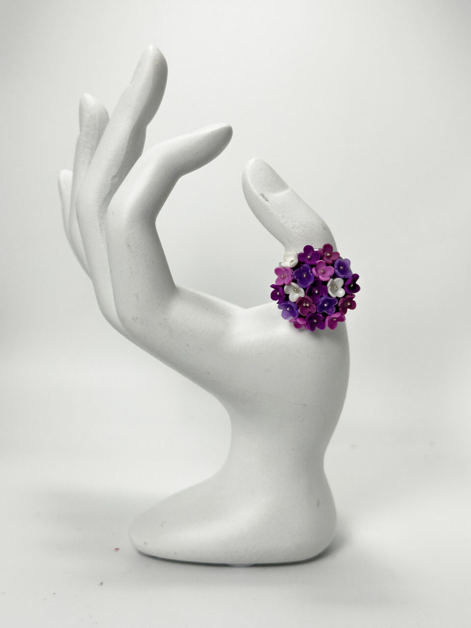 Purple Hydrangea Ring Large - 1