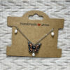 Monarch Butterfly Necklace Silver 1